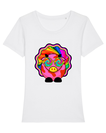 Psychedelic Cow White