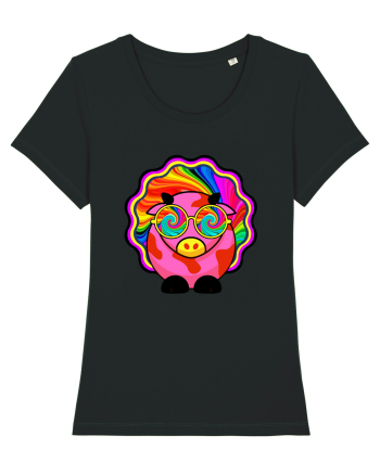 Psychedelic Cow Black