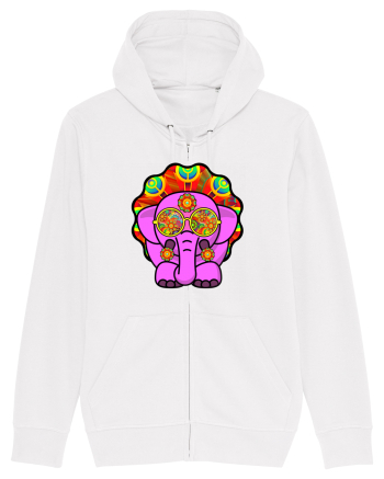Psychedelic Elephant White