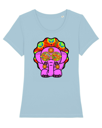 Psychedelic Elephant Sky Blue