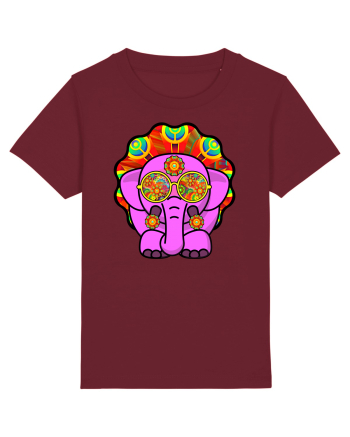 Psychedelic Elephant Burgundy
