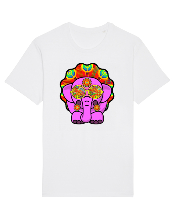 Psychedelic Elephant White