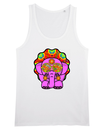 Psychedelic Elephant White