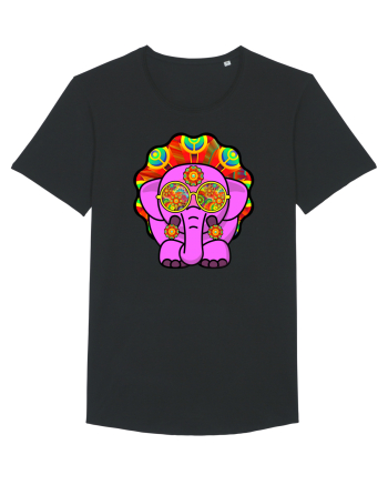 Psychedelic Elephant Black
