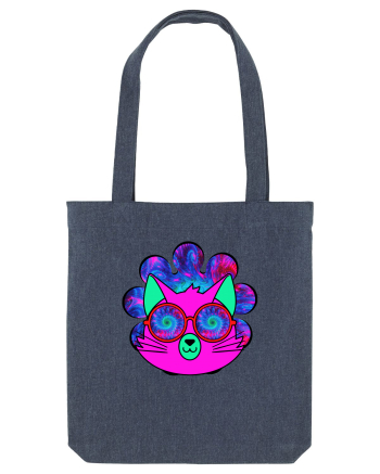 Psychedelic Cat Midnight Blue