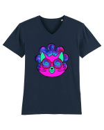 Psychedelic Cat Tricou mânecă scurtă guler V Bărbat Presenter