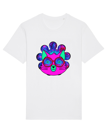 Psychedelic Cat White