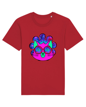 Psychedelic Cat Red