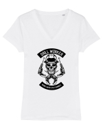 Bormasina Skull Black Tricou mânecă scurtă guler V Damă Evoker