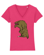 BLIND GIANT MUTANT BEAR Tricou mânecă scurtă guler V Damă Evoker