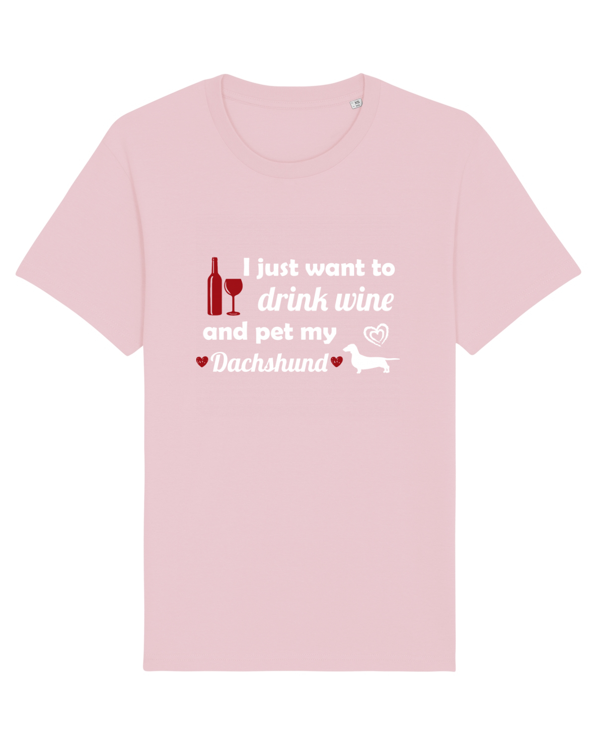 Tricou mânecă scurtă Unisex Rocker Cotton Pink