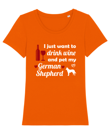 pet german shepherd Bright Orange