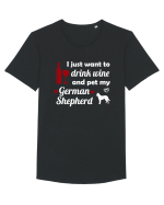 pet german shepherd Tricou mânecă scurtă guler larg Bărbat Skater