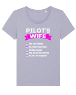 PILOTS WIFE Tricou mânecă scurtă guler larg fitted Damă Expresser