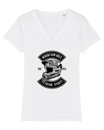 Mountain Bike Black Tricou mânecă scurtă guler V Damă Evoker