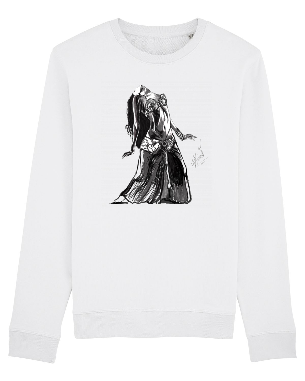 Bluză mânecă lungă Unisex Rise White