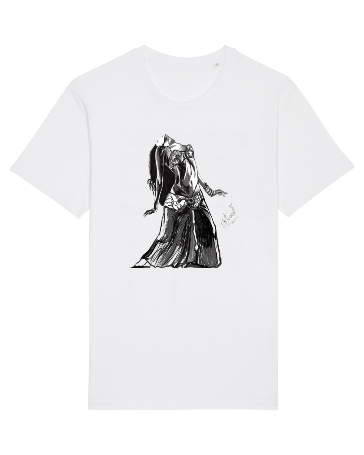 Tricou mânecă scurtă Unisex Rocker White