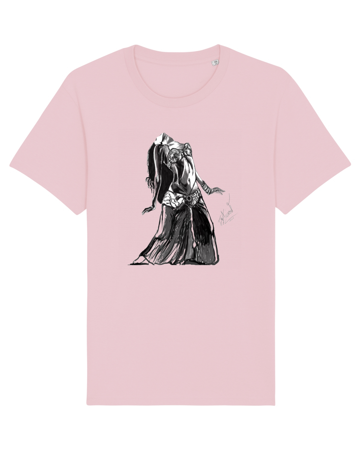 Tricou mânecă scurtă Unisex Rocker Cotton Pink