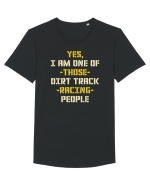 DIRT TRACK RACING Tricou mânecă scurtă guler larg Bărbat Skater