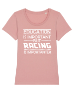 RACING Tricou mânecă scurtă guler larg fitted Damă Expresser