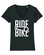RIDE BIKE Tricou mânecă scurtă guler V Damă Evoker