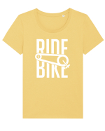 RIDE BIKE Tricou mânecă scurtă guler larg fitted Damă Expresser