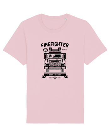 Firefighter Rescue Squad Black Cotton Pink