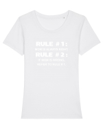 MOM Tricou mânecă scurtă guler larg fitted Damă Expresser