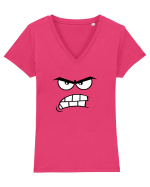 Angry Tricou mânecă scurtă guler V Damă Evoker
