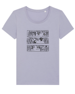 Anime Tricou mânecă scurtă guler larg fitted Damă Expresser