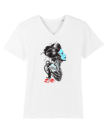 Geisha Tricou mânecă scurtă guler V Bărbat Presenter