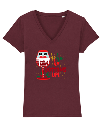 Ho Ho Ho Bottom Up Burgundy