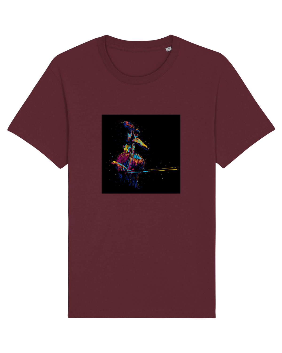 Tricou mânecă scurtă Unisex Rocker Burgundy