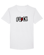 F*ck Tricou mânecă scurtă guler larg Bărbat Skater