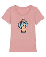 Game On Tricou mânecă scurtă guler larg fitted Damă Expresser