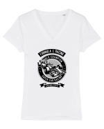 Formula 1 Black Tricou mânecă scurtă guler V Damă Evoker