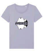 Hipocritical Tricou mânecă scurtă guler larg fitted Damă Expresser