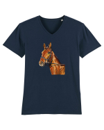 Horse Tricou mânecă scurtă guler V Bărbat Presenter