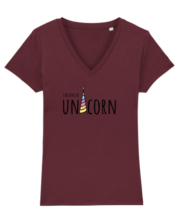 I Believe In Unicorn Burgundy