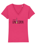 I Believe In Unicorn Tricou mânecă scurtă guler V Damă Evoker