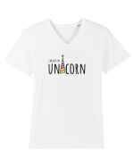 I Believe In Unicorn Tricou mânecă scurtă guler V Bărbat Presenter