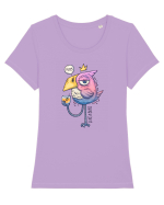 Like A Bird Tricou mânecă scurtă guler larg fitted Damă Expresser