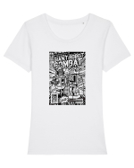 Giant Robot Combat Black Tricou mânecă scurtă guler larg fitted Damă Expresser