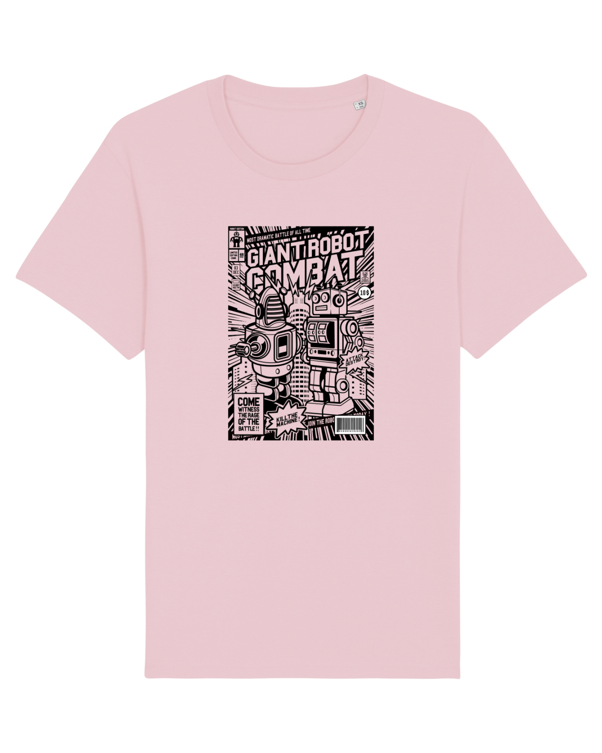 Tricou mânecă scurtă Unisex Rocker Cotton Pink