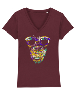 Cimpanzeu Color Tricou mânecă scurtă guler V Damă Evoker