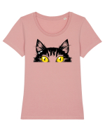 Juma de Pisica Tricou mânecă scurtă guler larg fitted Damă Expresser