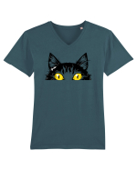 Juma de Pisica Tricou mânecă scurtă guler V Bărbat Presenter
