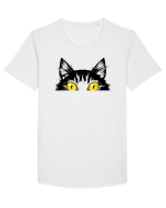Juma de Pisica Tricou mânecă scurtă guler larg Bărbat Skater