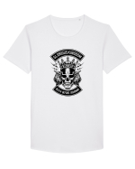 Kingdom Skull Black Tricou mânecă scurtă guler larg Bărbat Skater