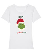 Merry Grinchmas Tricou mânecă scurtă guler larg fitted Damă Expresser